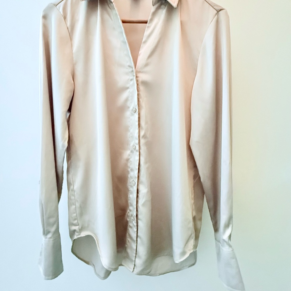 H&M Classic Champagne Blouse XS